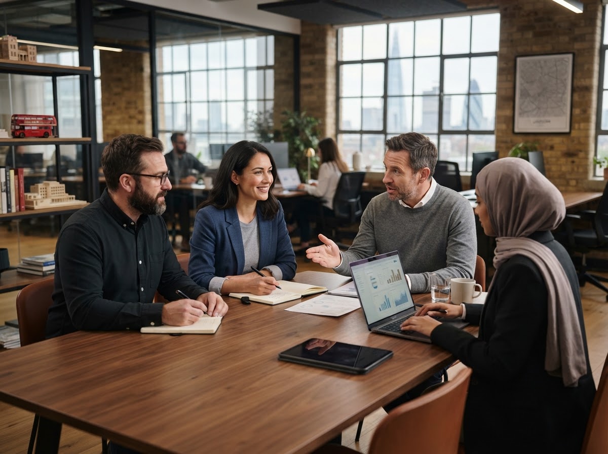 Huxverly AI team reviewing data-driven capital deployment analysis